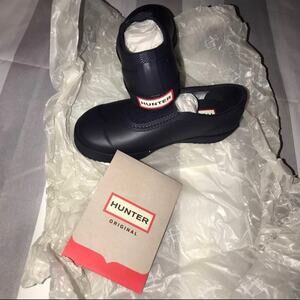 Hunter kids slip on waterproof flats shoes